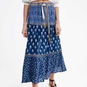 Zara Belted Printed Skirt